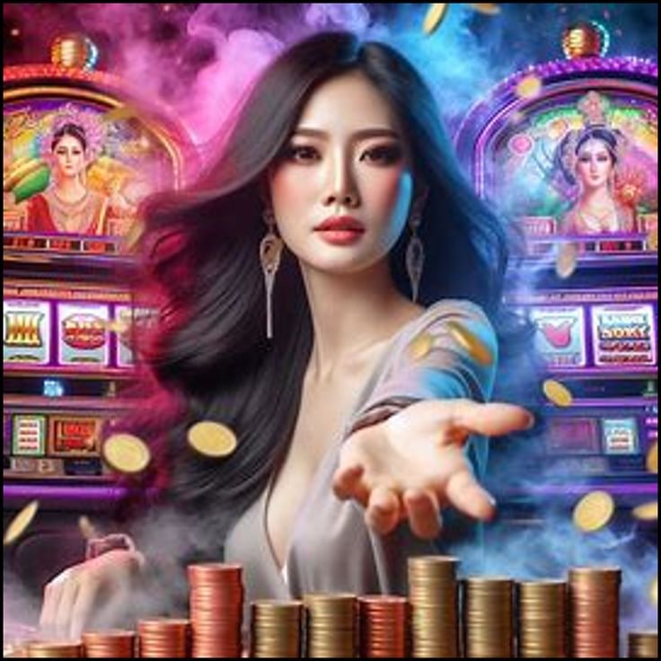 Slot game reels နှင့် bonus feature မြင်ကွင်း